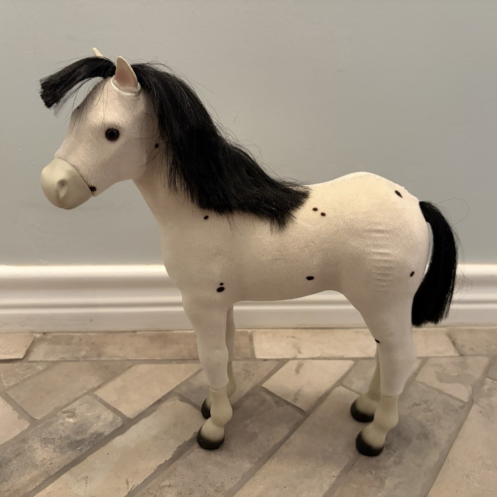 American Girl Kaya Foal Sparks Flying Spotted White Horse Pony Retired 13.5"